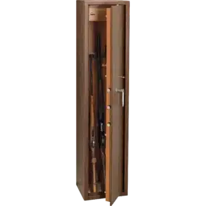 Armoire à fusils Technomax TCL/5 finition cerisier pour 5 armes avec serrure haute sécurité