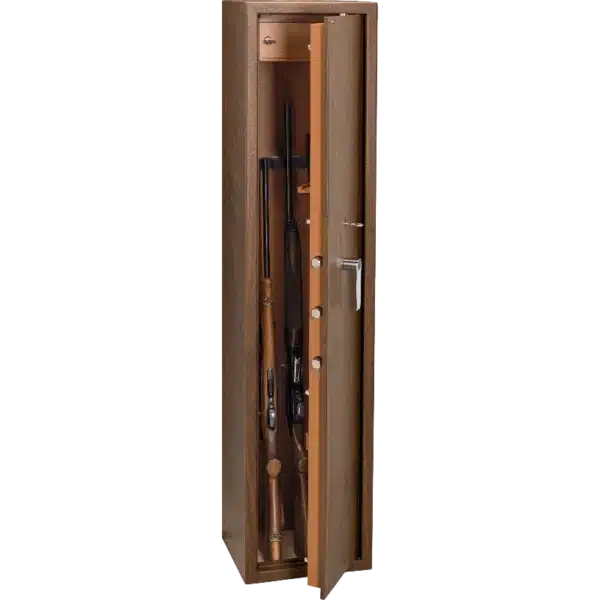 Armoire à fusils Technomax TCL/5 finition cerisier pour 5 armes avec serrure haute sécurité