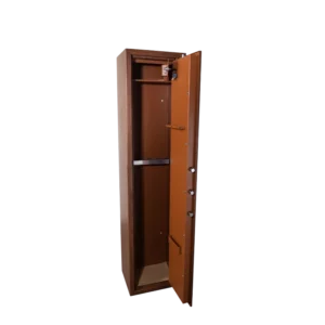 Armoire à fusils Technomax TCL/5 porte ouverte avec coffret munitions intérieur ouvert
