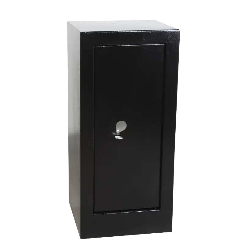 Coffre-fort Technomax Home Safe HS20 fermé avec serrure manuelle à clé et loquet de verrouillage