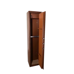 Armoire à fusils Technomax TCL/5 avec coffret munitions intérieur fermé et porte principale ouverte
