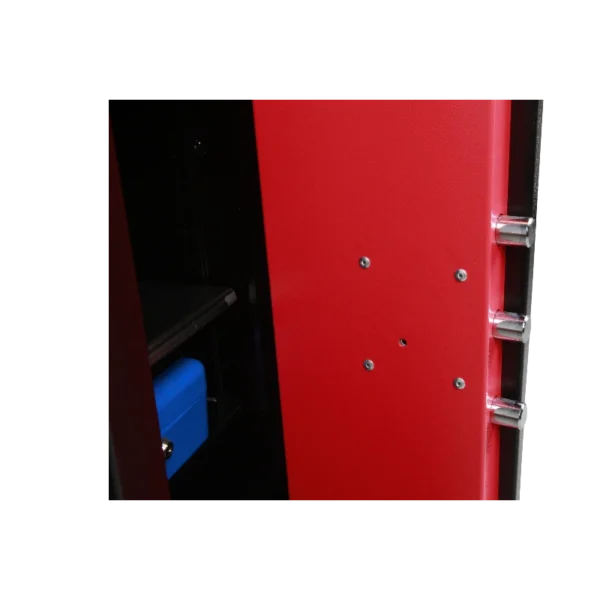 Coffre-fort Technomax Home Safe HS20 porte ouverte avec pênes de verrouillage et espace de rangement intérieur